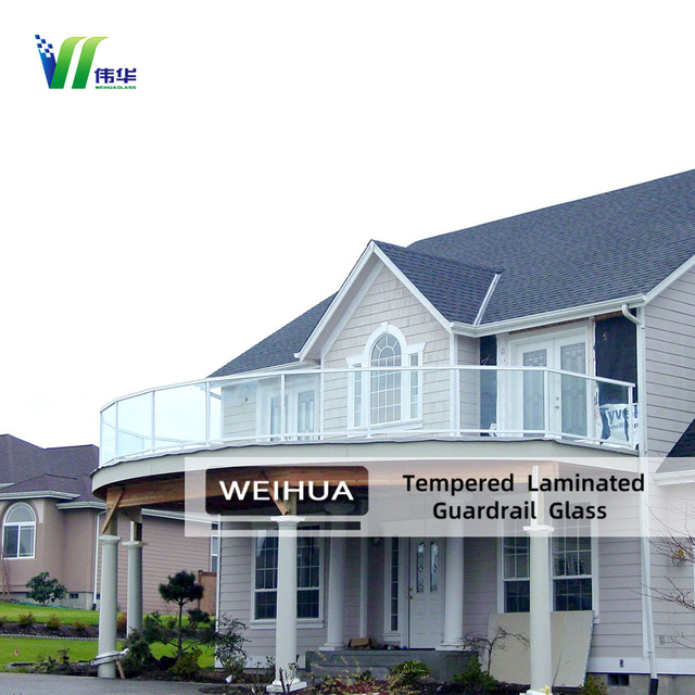 Панели из многослойного стекла PVB/SGP толщиной 13,52–21,52 мм с полированными краями для балюстрад